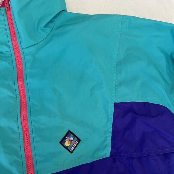 VTG 90s Woolrich Sigmet Gear Color Block Full Zip Nylon Jacket Womens Sz‎ Large - Picture 13 of 15